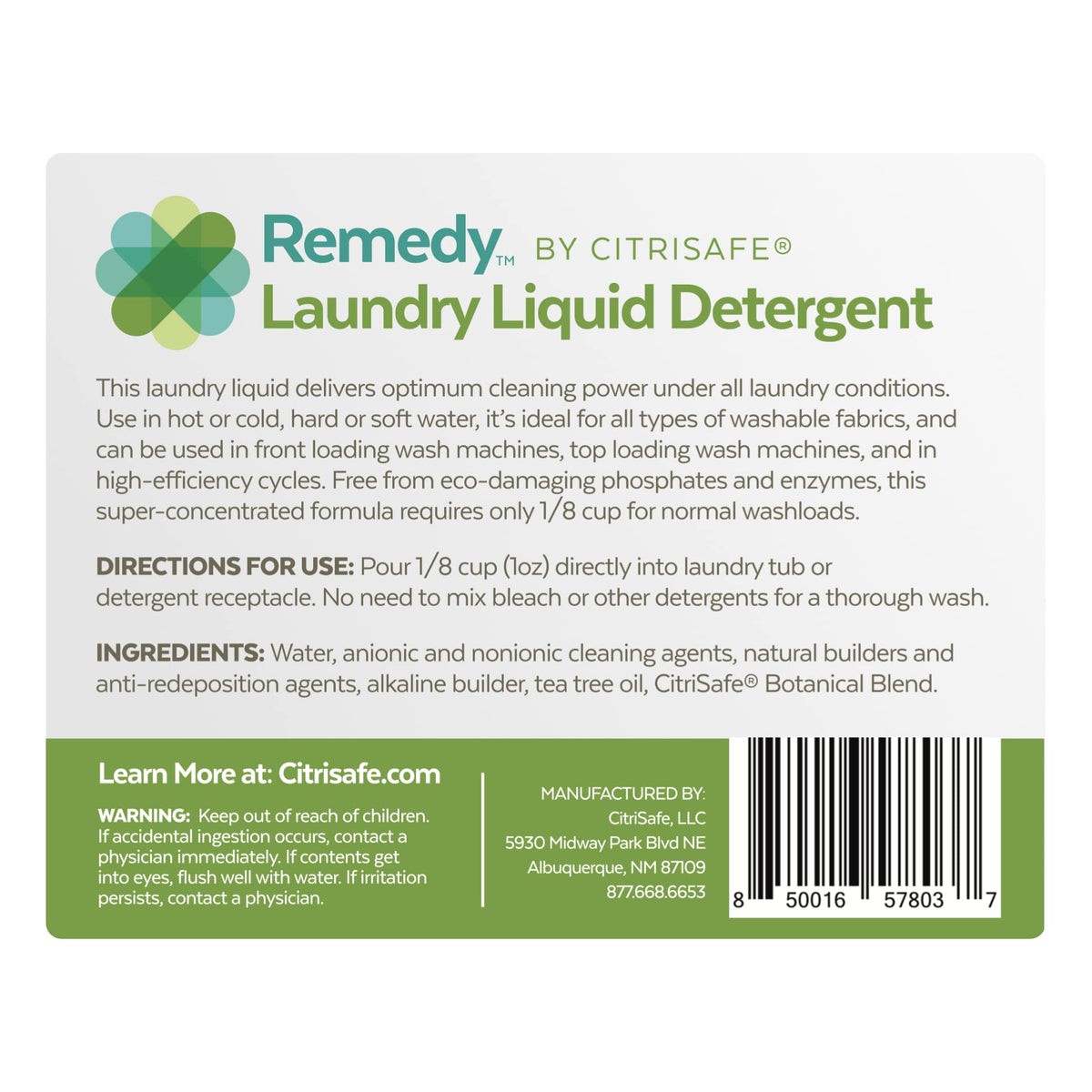 Musty or Contaminated Towels, Clothes & Bedding - Remedy Laundry Detergent Removes Odors & Residues, Super Concentrated