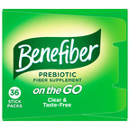 Benefiber On The Go Prebiotic Fiber Supplement Powder for Digestive Health, Daily Fiber Powder, Unflavored Powder Stick Packs - 36 Sticks (Pack of 2)