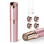Flawless Facial Hair Removal for Women, Portable Painless Hair Remover Device, Rechargeable, with 4 Replacement Heads, for Face, Upper Lip and Chin
