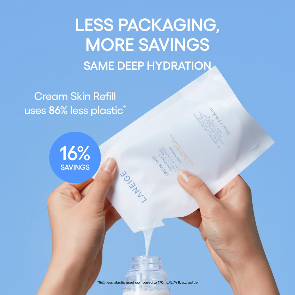 Buy now LANEIGE Cream Skin Toner & Moisturizer: Lightweight Refillable Korean Milky Toner with Ceramide & Peptide for Hydration, Firming, & Barrier Support at indiglob india