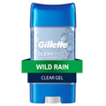 Buy now Gillette Antiperspirant and Deodorant for Men, 72hr Sweat & Odor Protection, Long Lasting Freshness, Anti-White Mark Technology, Clear Gel, Wild Rain Scent, 3.8 oz at indiglob india