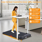 KASSADIN Electric Walking Pad Treadmill with Handle Bar Incline for Home