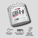 EHP Labs CREA-8 Creatine Monohydrate Powder, Unflavored, 100 Servings | Micronized Creatine For Muscle Growth, Strength & Energy. Mixes Easily, No Clumping. Pre Or Post Workout. 500g