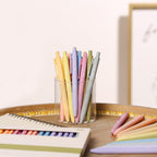 Mr. Pen- Retractable Gel Pens, 22 Pack, Black Ink, Mild Pastel Barrel