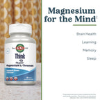 KAL Think Magnesium L-Threonate 2000 mg | Learning, Brain Health & Memory Function Support w/Magtein | Vegan, No Gluten & Non-GMO | 60 Tablets