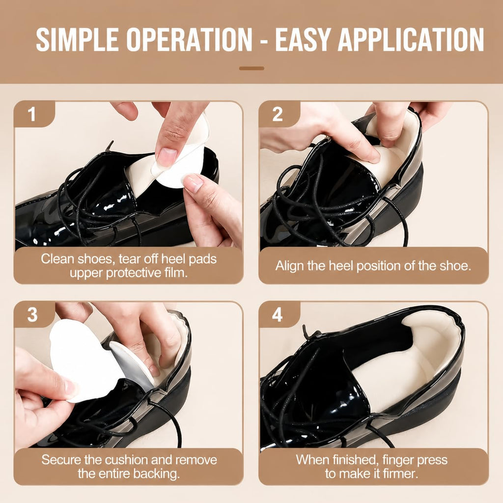 Heel Grips for Shoes Too Big, 7 Pairs Heel Pads Inserts for Women’s Shoes, T-Shape Heel Cushion Liners, Thin Heel Protectors and Ball of Foot Cushions for High Heels Flats