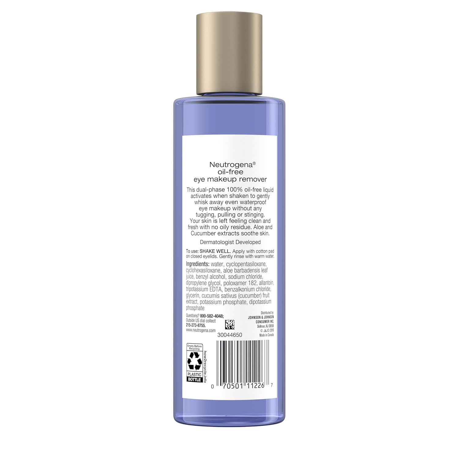 Buy now Neutrogena Gentle Oil-Free Eye Makeup Remover & Cleanser for Sensitive Eyes, Dissolves Waterproof Mascara, Non-Greasy Liquid Makeup Remover, Dermatologist & Ophthalmologist Tested, 8 fl. oz at indiglob india