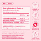 Peach Perfect Creatine for Women – Micronized Creatine Monohydrate Powder with BCAA & Collagen for Glute Strength Support, Boosts Energy, Focus, Strength, and Endurance – Pink Lemonade, 30 Servings