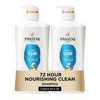 Pantene Shampoo, Sheer Volume - Lightweight Nourishment for Fine, Color-Treated Hair, 72-Hour Fullness and Body, 27.7 Oz Each, 2-Pack + Miracle Rescue Shot (0.5 Oz)