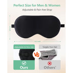 Buy now BeeVines Sleep Mask, 2 Pack 100% Real Natural Silk Eye Masks with Adjustable Strap for Sleeping, Mulberry Silk Eye Sleep Shade Cover, Blocks Light Reduces Puffy Eyes Traveling Gifts (Black & Black) at indiglob india