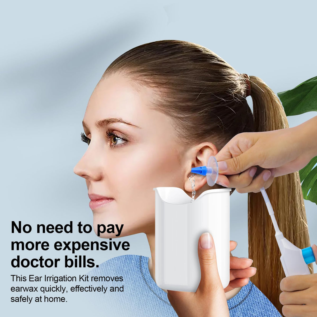 Ear Wax Removal Kit, Ear Cleaning Kits Manual Safe Ear Irrigation Flushing System, Effective Ear Cleaner Earwax Removal Kit, Ear Wax Removal Tool with Ear Basin and 10 Ear Tips