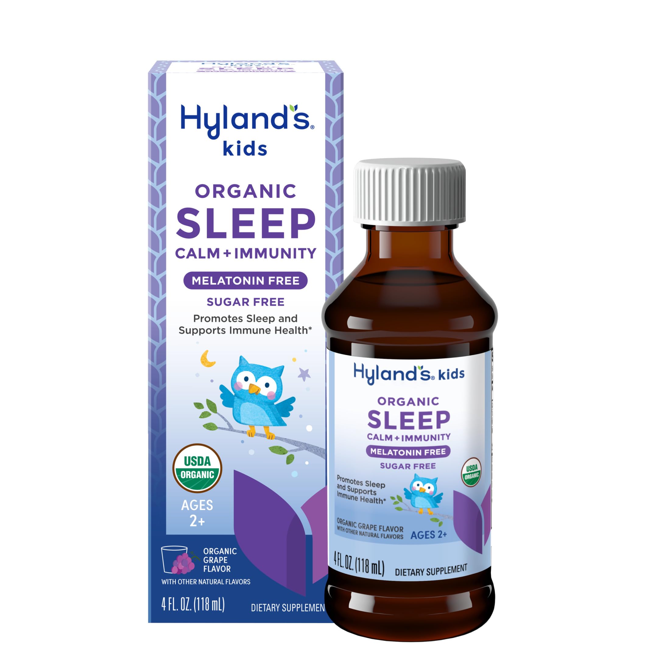 Hyland's Kids Melatonin-Free Sleep Support + Immune Health, Organic, 2+ 4oz