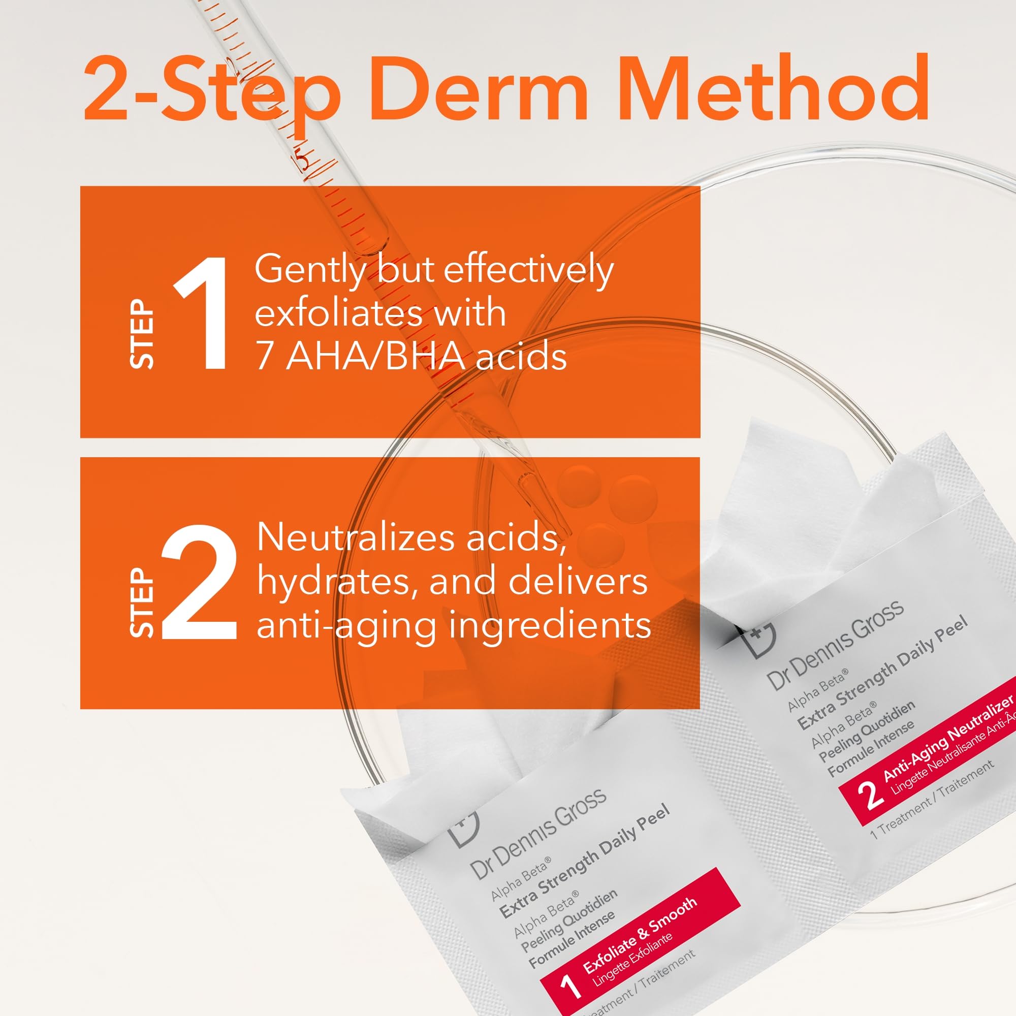 Dr Dennis Gross Extra Strength Radiant, Smooth & Firm Skincare Kit | Dermatologist Developed - Full-Size Alpha Beta Peel, Travel-Size Vitamin C Lactic Dewy Deep Cream & Creamy Cleanser