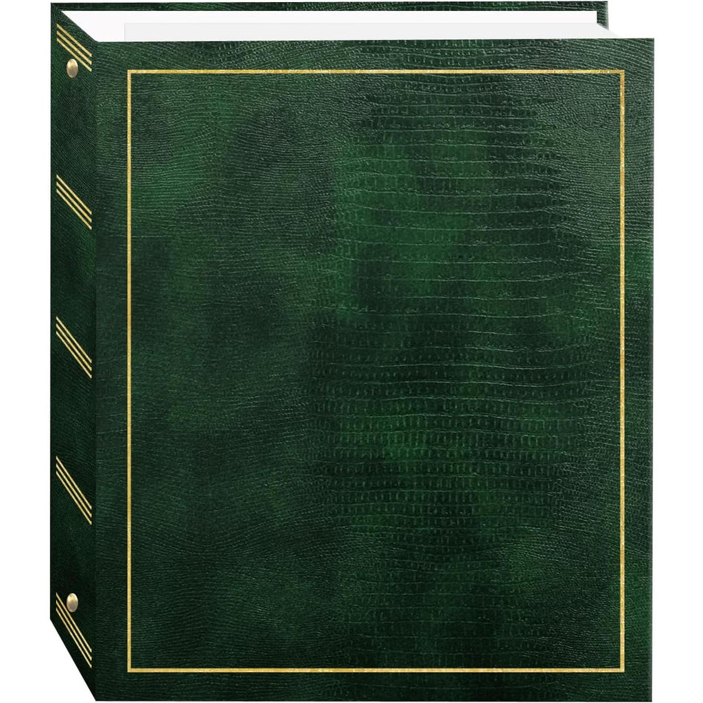 Buy now Magnetic Self-Stick 3-Ring Photo Album 100 Pages (50 Sheets), Hunter Green Large at indiglob india