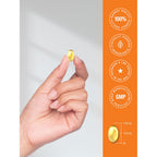 Horbäach Vitamin D3 K2 5000 iu | 100mcg MK-7 Complex | 180 Softgel Capsules | Non-GMO & Gluten Free Supplement
