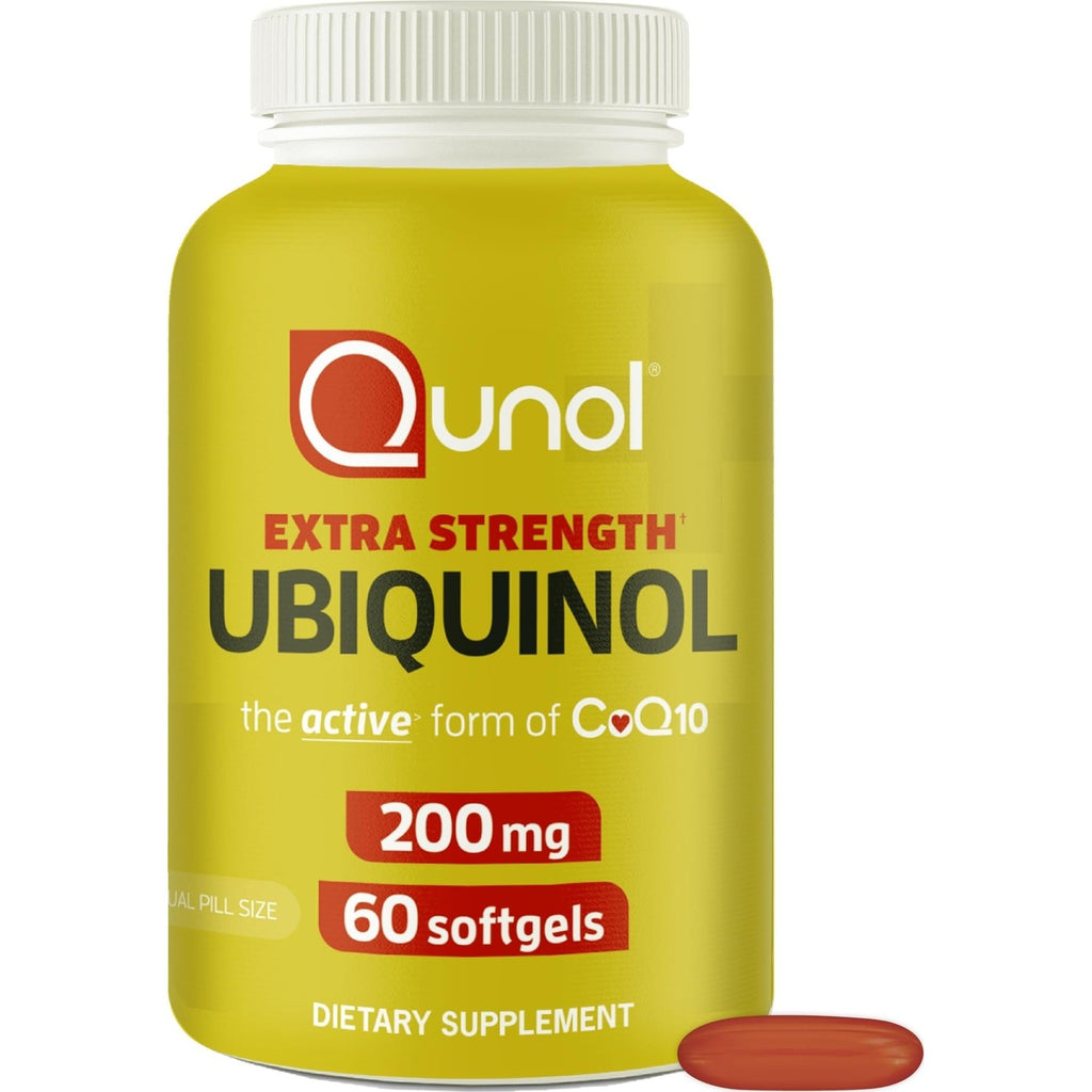 Qunol Ubiquinol CoQ10 200mg Softgels, Ubiquinol 200mg - Active Form of Coenzyme Q10, Antioxidant for Heart Health - 60 Count (Pack of 2)