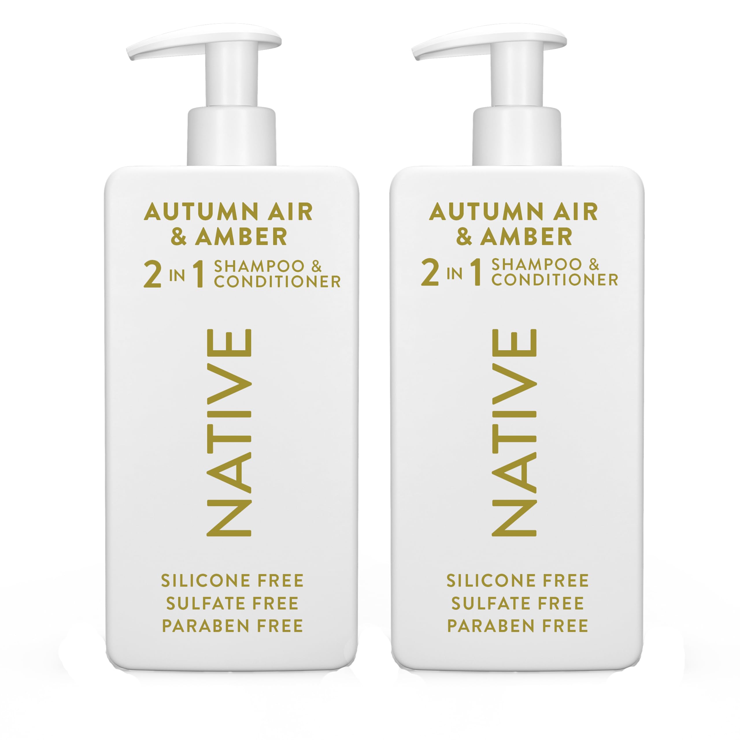 Buy now Native 2-in-1 Shampoo & Conditioner - Autumn Air & Amber - Naturally Derived Ingredients, Silicone-Free, Sulfate-Free, Paraben-Free, Strengthening Hair Care | Fall Seasonal Bundle 16.5 oz - 2 Pk Autumn Air & Amber at indiglob india