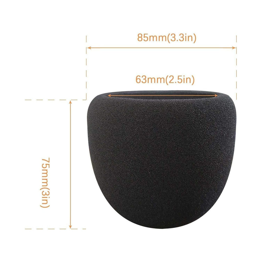 Buy now Foam Microphone Windscreen for Blue Yeti - Professional Pop Filter for 2.5 Inch Diameter Microphones Sponge Mic Cover 2Pcs at indiglob india