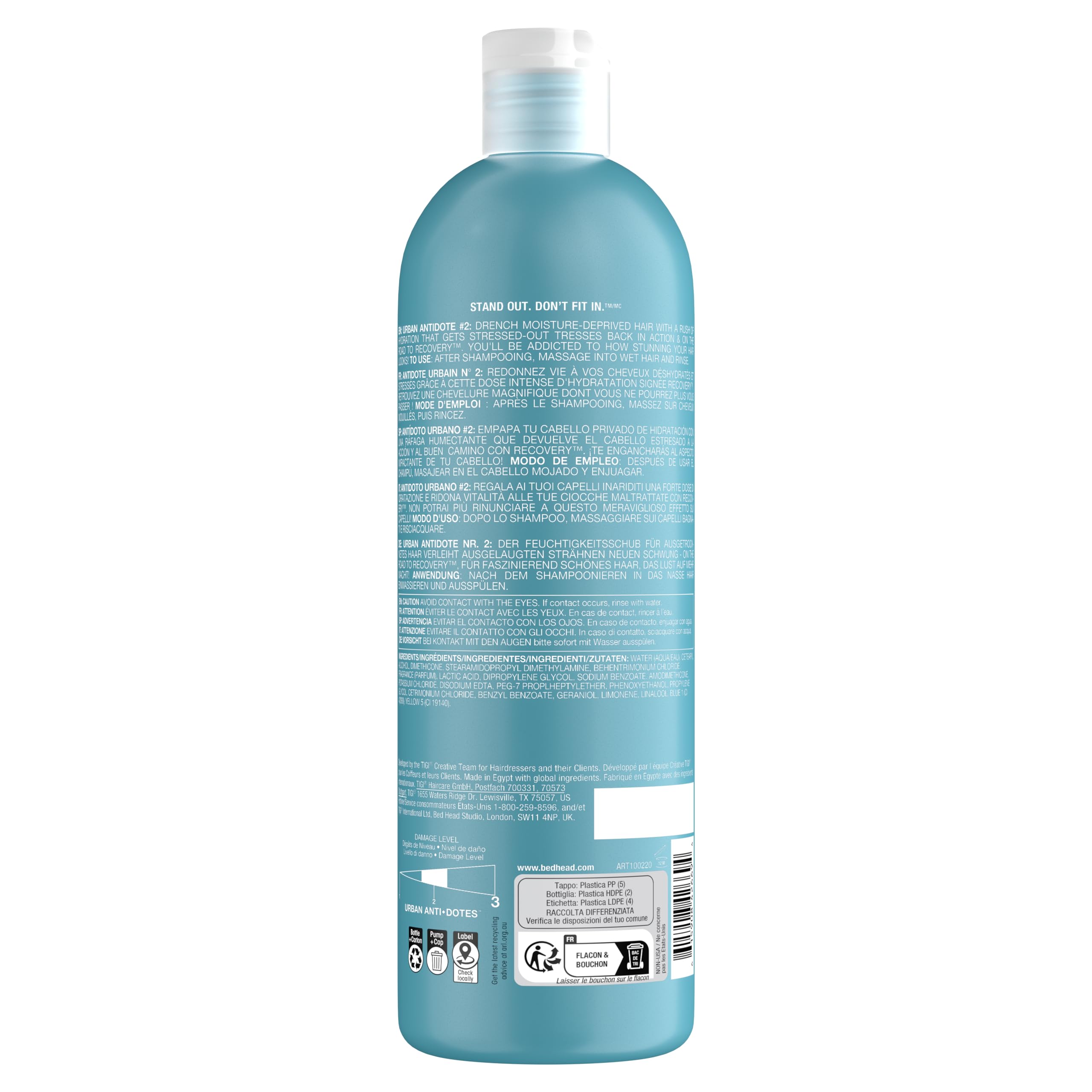 Buy now Bed Head by TIGI Urban Antidotes Resurrection Intensive Moisture Repair Shampoo for Severely Damaged Hair, Sulphate-Free, 25.36 fl oz at indiglob india