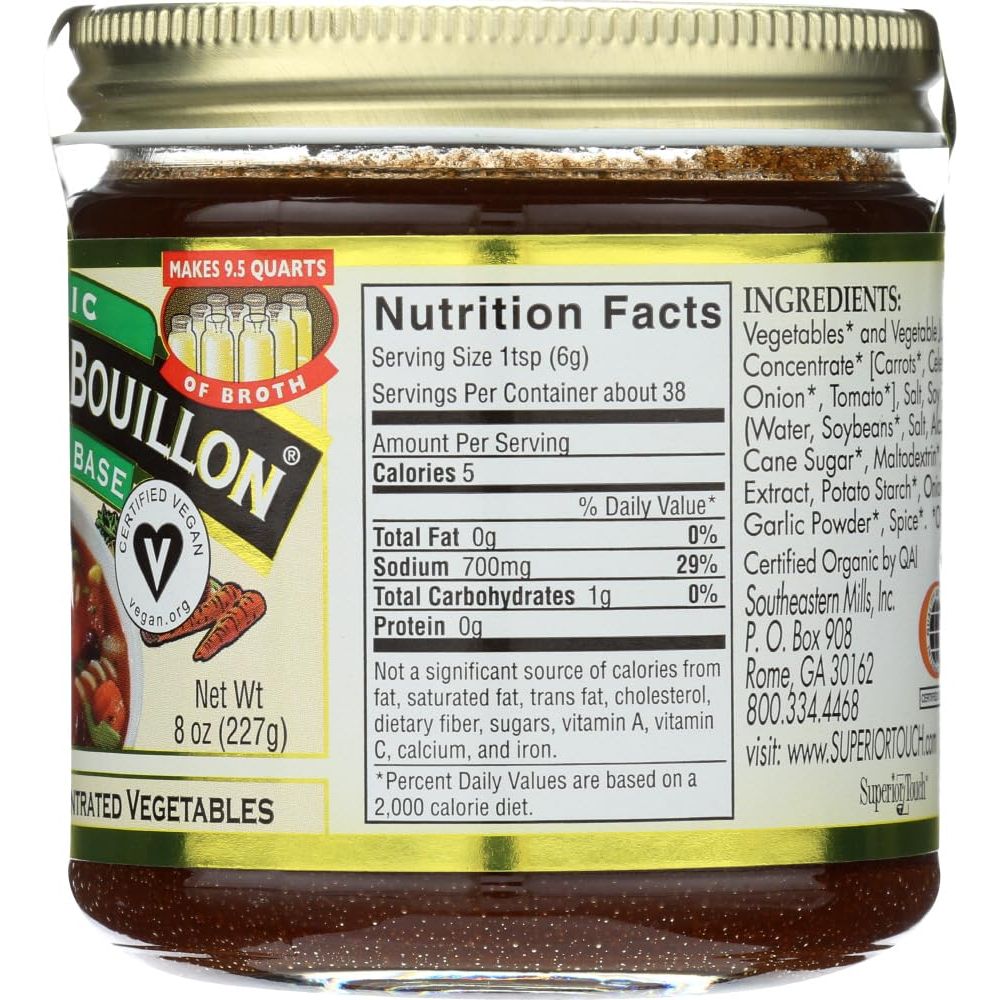 Buy now Better Than Bouillon Organic Vegetable Base, Made from Seasoned & Concentrated Vegetables, Organic & Vegan, Makes 9.5 Quarts of Broth, 8 OZ Jar (Pack of 3) at indiglob india