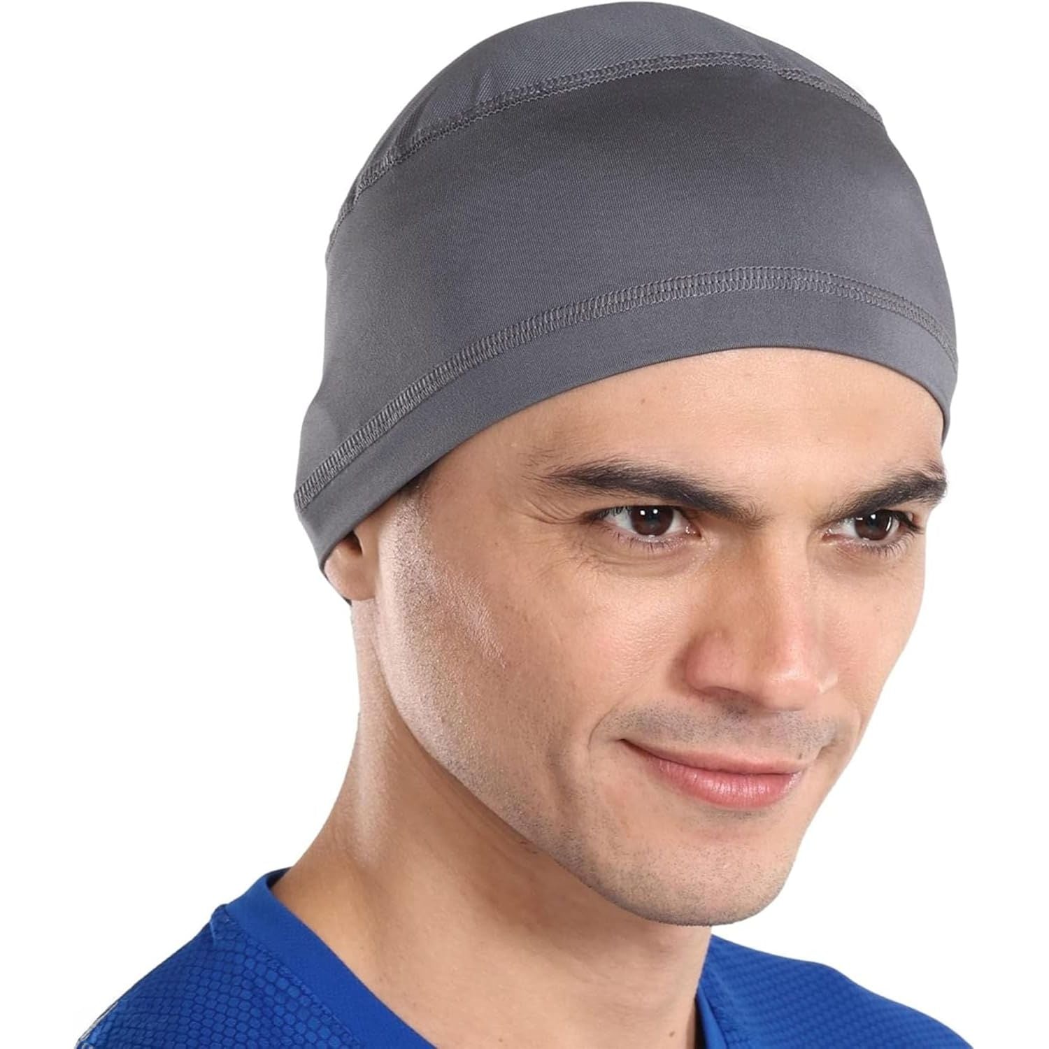 Buy now Cooling Skull Cap for Men - Hard Hat Liner, Cycling Cap, Head Caps for Men, Helmet Liner for Motorcycle One Size Dark Gray at indiglob india