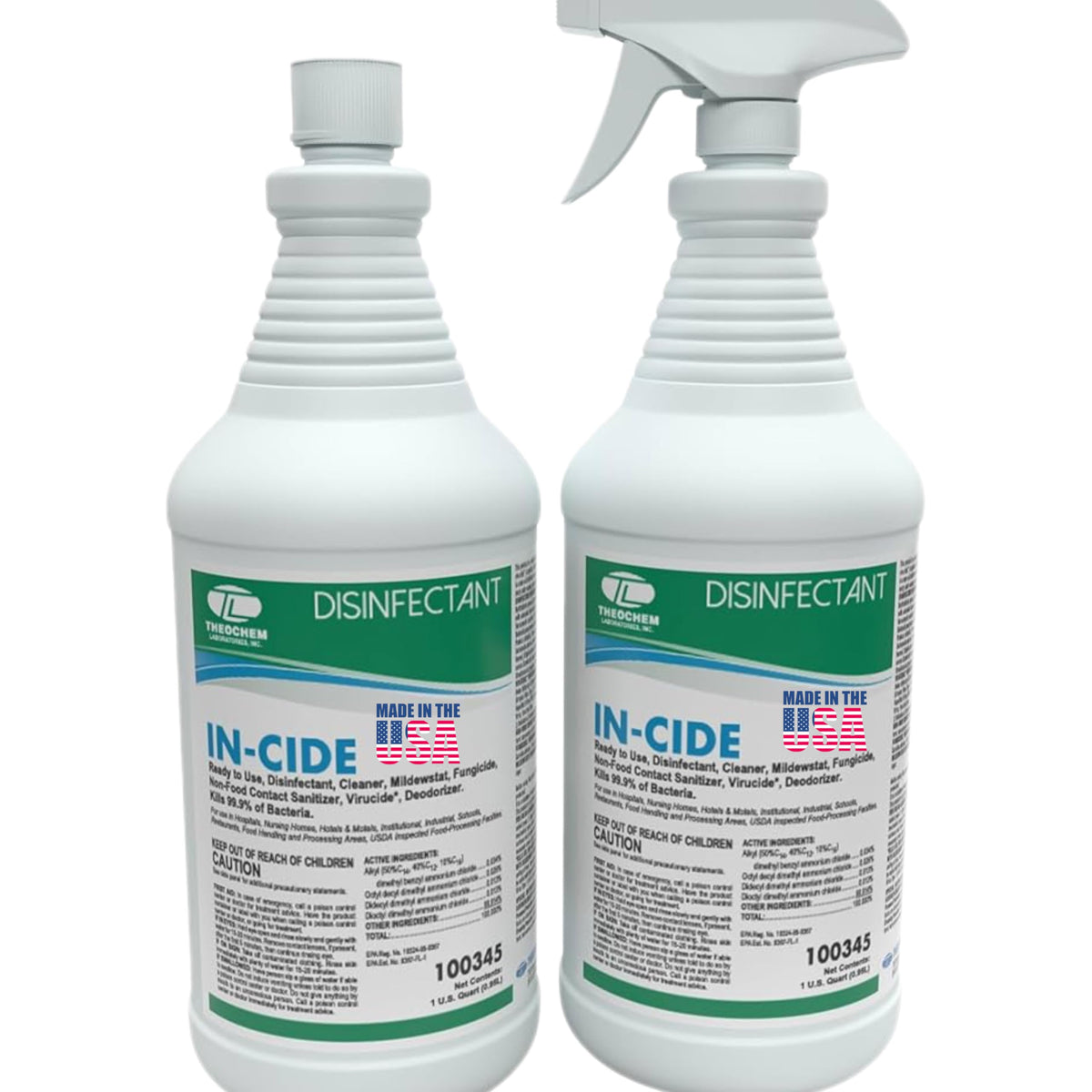 In-Cide Hospital Grade Disinfectant, Fresh Scent, 32 oz, 2-Pack
