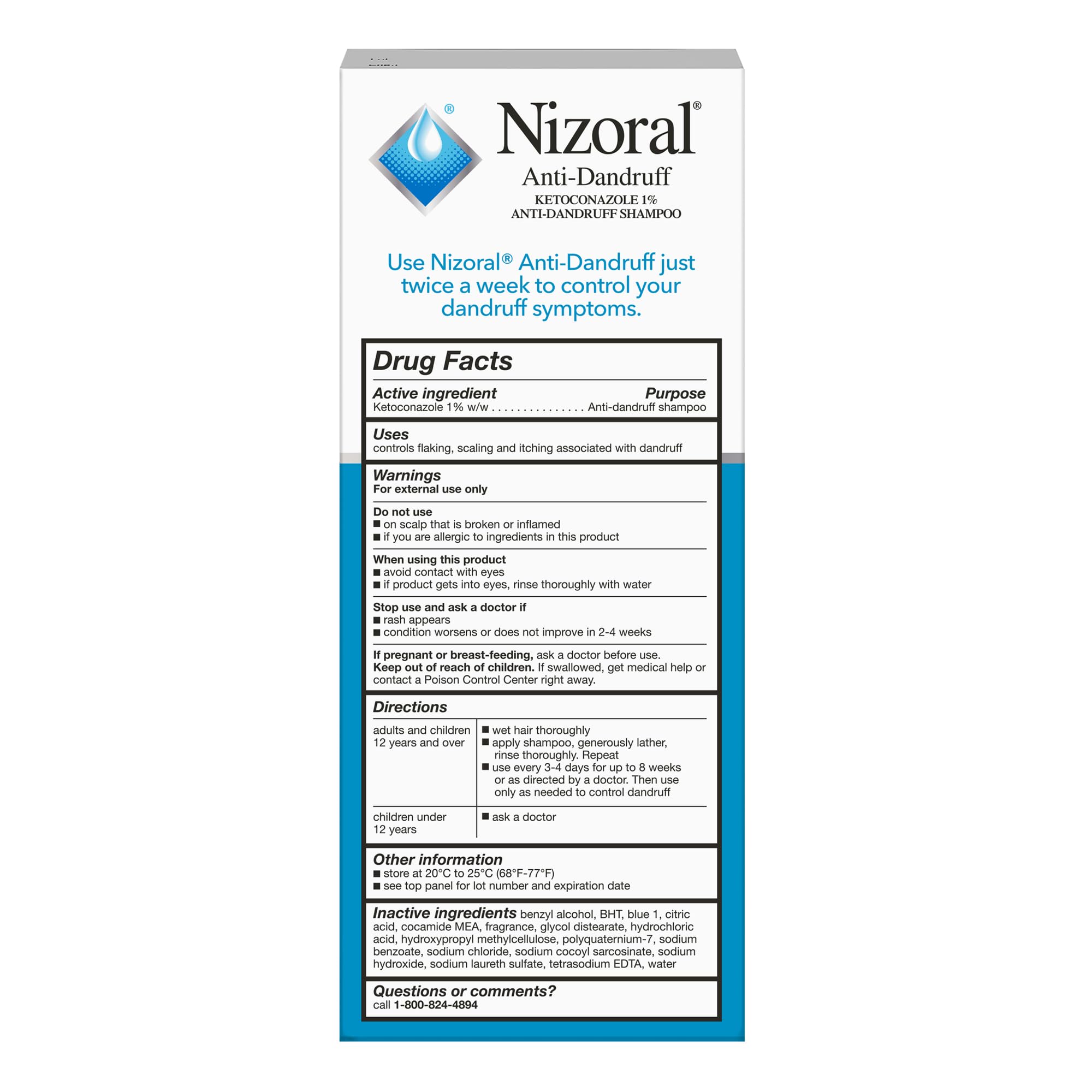 Buy now Nizoral Anti-Dandruff Shampoo with 1% Ketoconazole, Fresh Scent, 7 Fl Oz at indiglob india