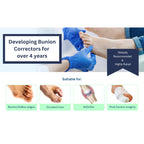Caretras 2-Pack Bunion Corrector for Women & Men, Orthopedic Bunion Splint for Hallux Valgus Pain Relief, Big Toe Separator, Adjustable Day/Night Support, Comfortable Hammer Toe Straightener