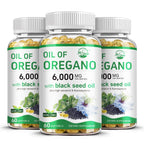 Nature's live Oil of Oregano with Black Seed Oil | 2 in 1 Oregano Supplement for Immune Health, Retains High Concentrated Carvacrol & Thymoquinone, 60 Softgels, 2 Pack