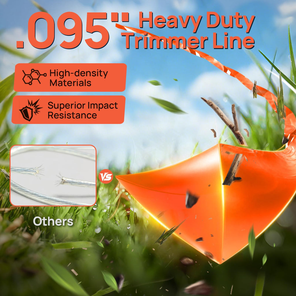 Eventronic 15 Pack AL2420P Replacement Twisted Trimmer Line Compatible with All 15" EGO 56-Volt String Trimmers Weed Eater, Pre-Cut 0.095" 210Ft Weed Wacker String line for EGO Trimmers