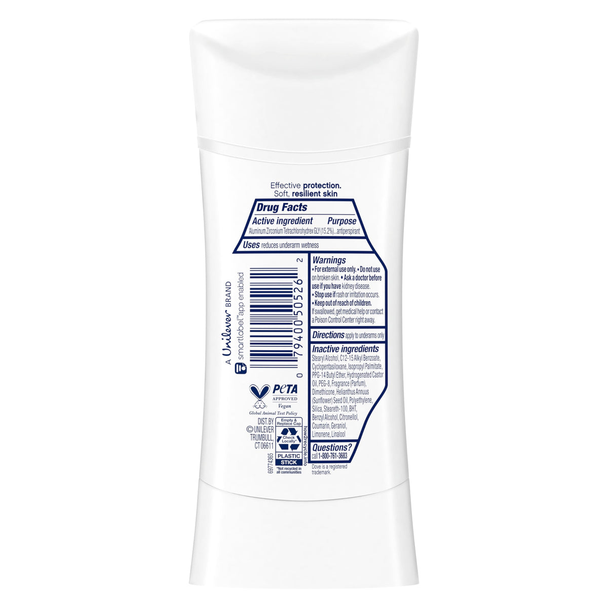 Dove Advanced Care Antiperspirant Deodorant Peach & Chamomile 2.6 oz 4PK