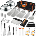 EWFEN 35PCS Griddle Accessories Kit, Flat Top Grill Accessories Set for Blackstone and Camp Chef, Grill Spatula Set with Enlarged Spatulas, Basting Cover, Scraper for Outdoor Barbecue