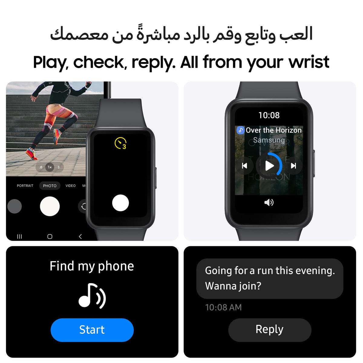 SAMSUNG Galaxy FIT 3 [2025, 40MM] 1.6" AMOLED Display | IP68 Water Resistant | 14 Days Battery Life | 100+ Watchfaces | 100+ Exercise Modes | International Model (Fast Charger Bundle, Black)