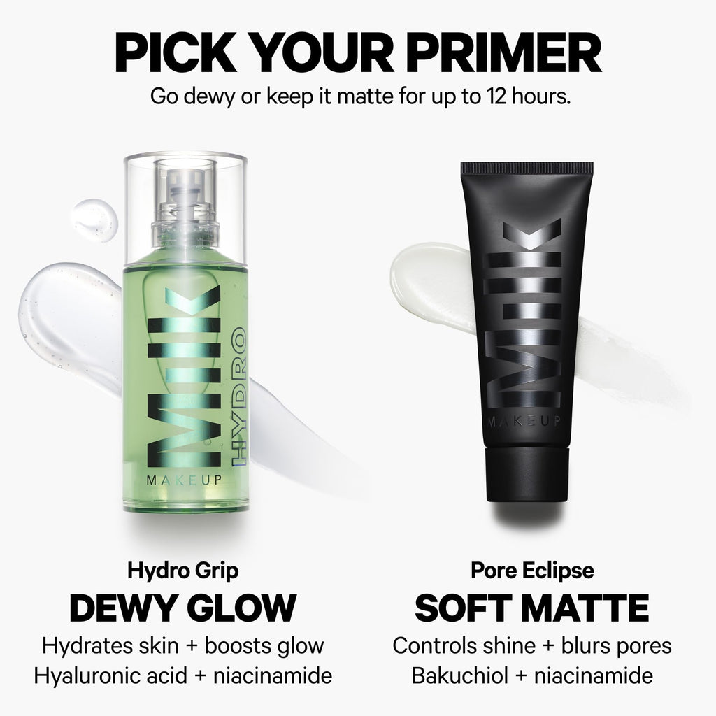 Milk Makeup Pore Eclipse Mattifying Primer – Blurs Pores, Controls Shine + Holds Makeup for Up to 12 Hours – Creates a Smooth, Even Base for a Soft, Long-Lasting Matte Finish – 1.3 oz