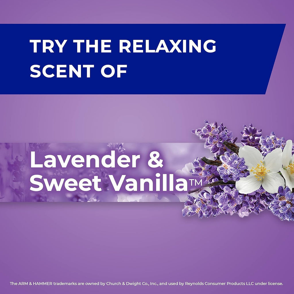 Hefty Small Trash Bags, Flap Tie, Lavender & Sweet Vanilla Scent, 4 Gallon, 26 Count