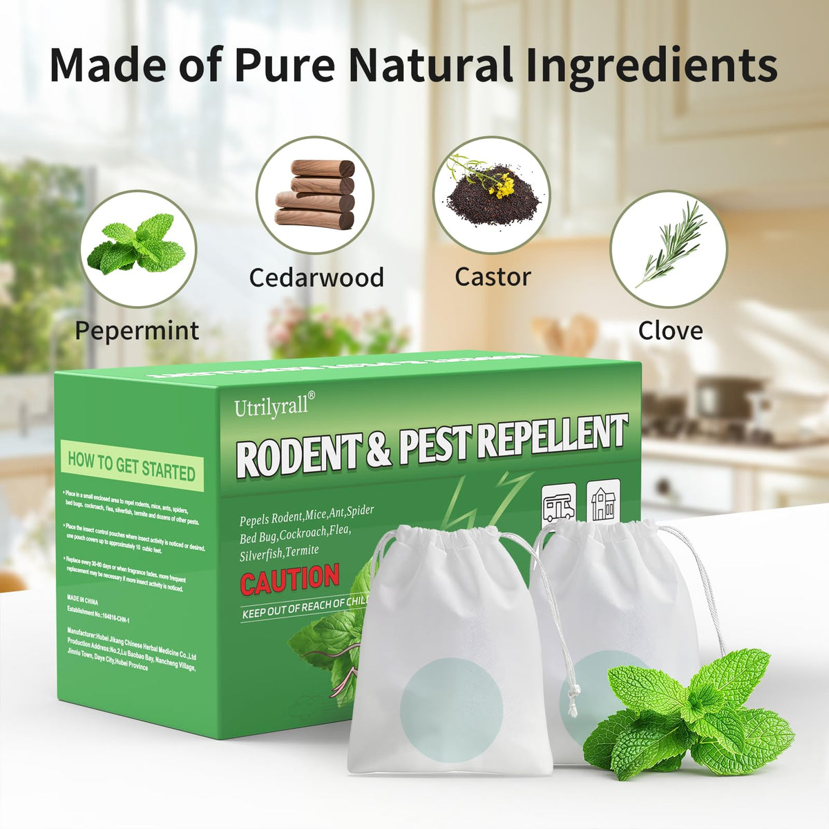 Mouse Rodent Repellent, 36 Pack Pest Repellent Tablets for Indoor & Outdoor