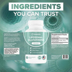 Rosabella Liposomal Glutathione 500mg – High Absorption Glutathione Supplement, Antioxidant Support, Cellular Health & Detox Support, 60 Capsules, 30 Day Supply, Daily Antioxidant Capsules