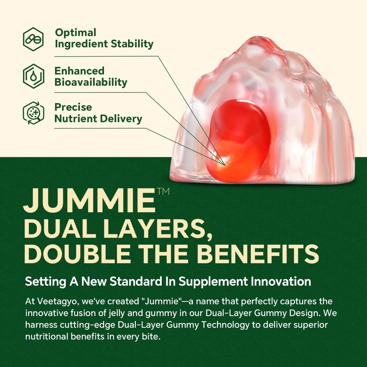 VEETAGYO Vegan 1200mg Omega 3 Gummies 60Cts
