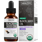 USDA Organic Black Seed Oil Liquid (4 fl oz) Premium Cold-Pressed Nigella Sativa Producing Pure Black Cumin Seed Oil - Antioxidant Supplement - Vegan, Gluten-Free, & Non-GMO (No Pills or Capsules)