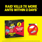 Raid Max Liquid Ant Bat; Kills Ants Where They Breed, for Indoor and Outdoor Use; 4 Bait Stations