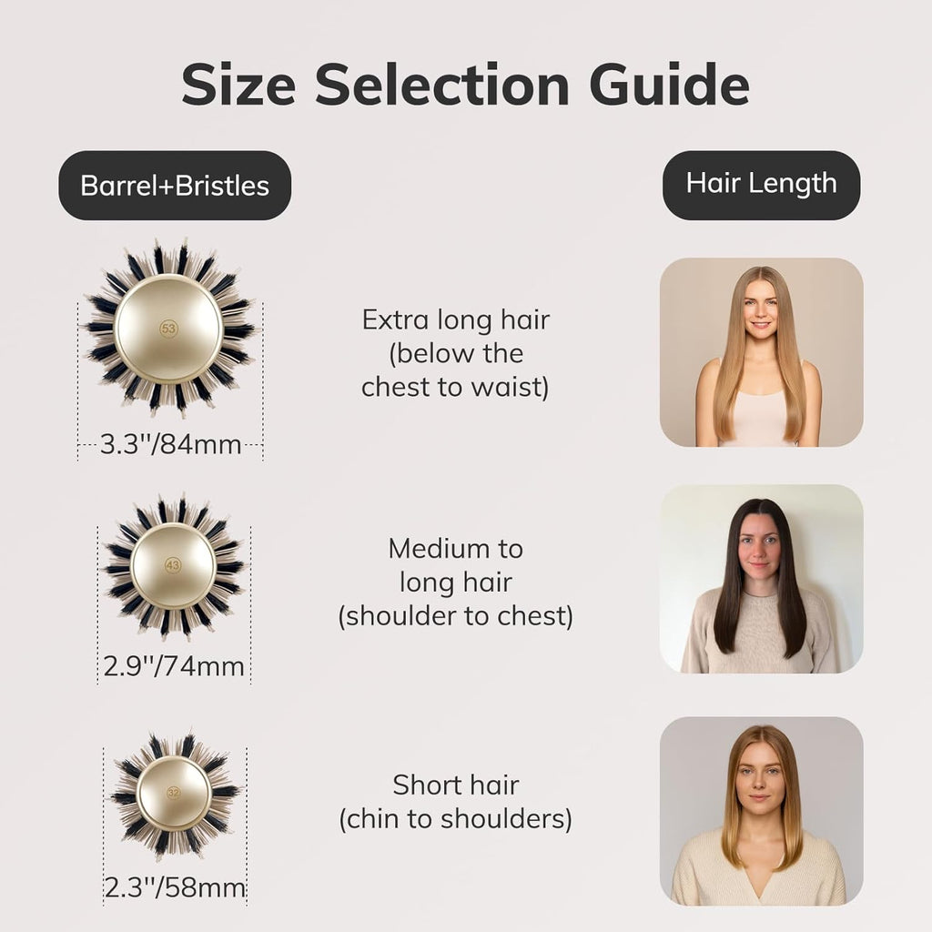 Buy now Round Brush for Blow Drying, Nano Thermal Ceramic & Ionic Tech Hair Brush with Boar Bristles, Professional Round Barrel Brush for Styling, Curling & Straightening by Sndyi (2.9 Inch, Barrel 1.7 Inch) at indiglob india