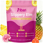 Feminine Vaginal Probiotics Gummies, Supports pH Balance & Digestive Health, Slippery Elm for Women, Suagr-Free, Veagn, Pineapple Flavor, 60 Count