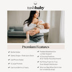 Buy now Tushbaby Original Hip Seat Baby Carrier for Babies & Toddlers up to 45 lbs, Safety Certified, Lightweight No-Foam Design with Storage & Nursing Support, Grey at indiglob india