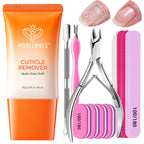 Modelones Cuticle Remover, Nail Kit Cuticle Trimmer Pusher Remover Liquid | Manicure Kit for Women Cuticle Oil Pen Nail Stuff & File Cuticle Nippers & Cutter Nail Tools Manicure Set Nail Care Prep Kits
