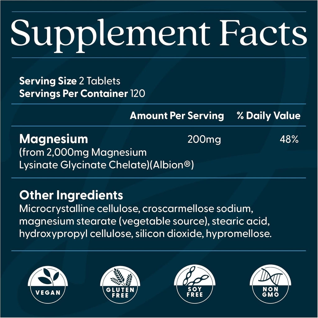 Buy now Doctorâ€™s Best High Absorption Magnesium Glycinate Lysinate Supplement - 100% Chelated for Maximum Absorption - Magnesium for Sleep and Muscle Relaxation - 200 Mg Per Serving - 240 Tablets at indiglob india