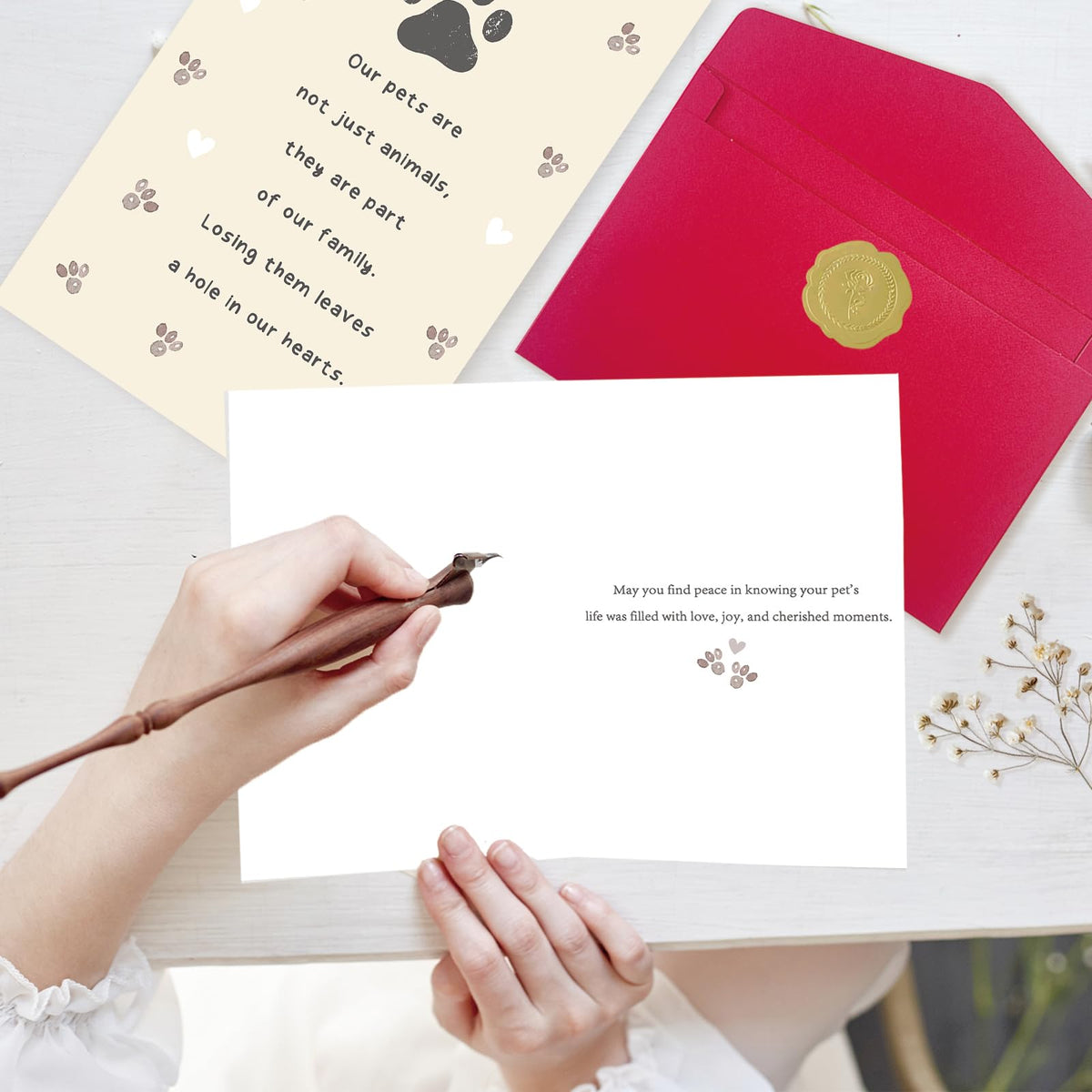 Pet Sympathy Card for Dog Cat, Pet Loss Memorial Gift