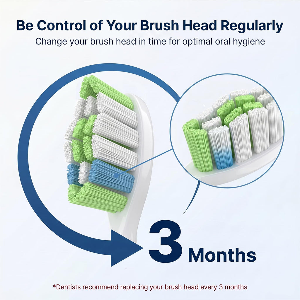Pisonicleara Replacement Toothbrush Heads for Philips Sonicare(10 pcs)