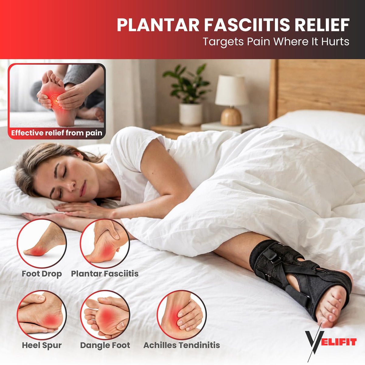 Plantar Fasciitis Night Splint, Plantar Fasciitis Brace and Support