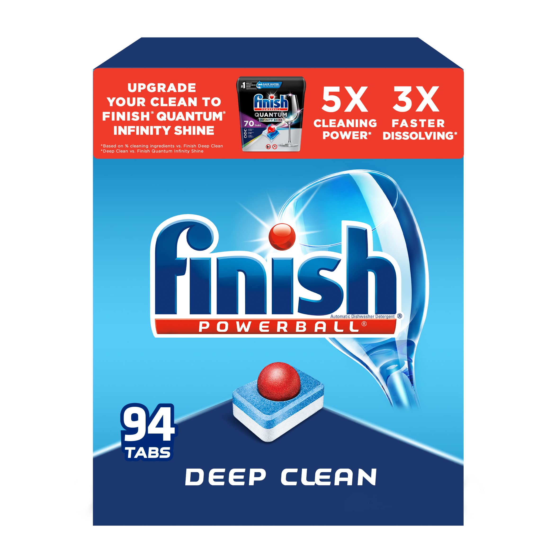 Buy now Finish - All in 1 - Dishwasher Detergent - Powerball - Dishwashing Tablets - Dish Tabs - Fresh Scent, 94 Count (Pack of 1) - Packaging May Vary at indiglob india