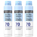 Neutrogena Ultra Sheer Dry Touch Sunscreen Spray, SPF 70, 3 x 5 oz | Broad Spectrum UVA/UVB Protection, Lightweight Spray, Water-Resistant up to 80 Minutes, PABA-, & Oxybenzone-Free